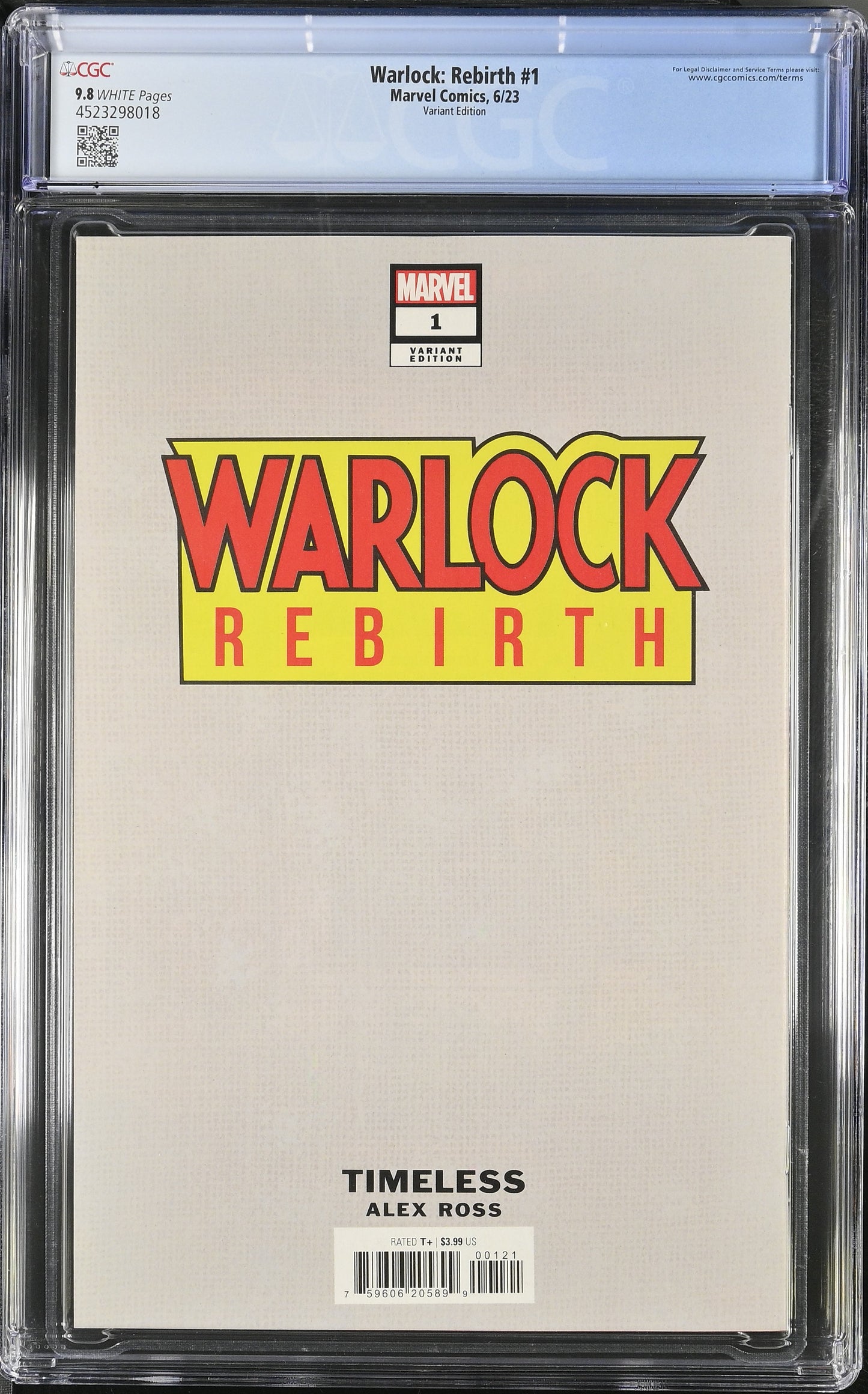 WARLOCK: REBIRTH # 1 CGC 9.8 NM/MT Alex Ross Timeless Thanos 8018