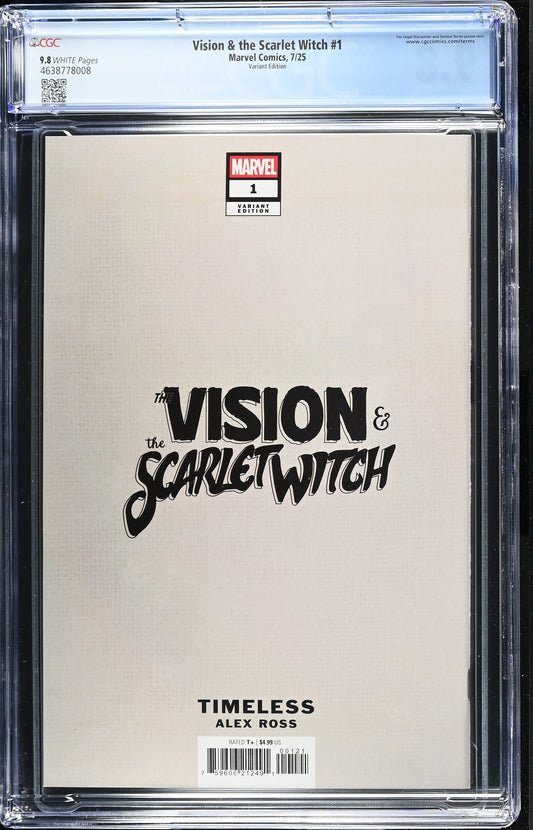 VISION & THE SCARLET WITCH (3RD SERIES) # 1 CGC 9.8 NM/MT Alex Ross Timeless QUICKSILVER