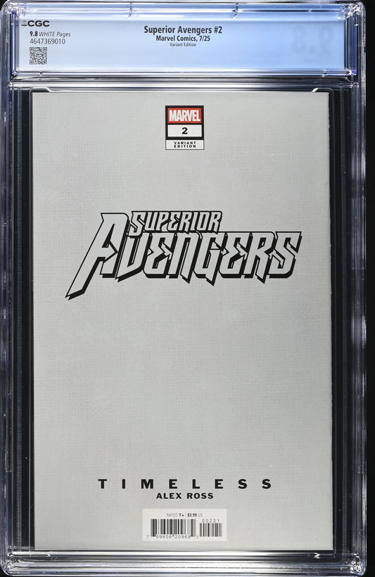 SUPERIOR AVENGERS # 2 CGC 9.8 NM/MT Alex Ross Timeless YELLOWJACKET