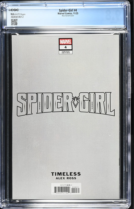 SPIDER-GIRL (3RD SERIES) # 4 CGC 9.8 NM/MT Alex Ross Timeless DAGGER Virgin Variant
