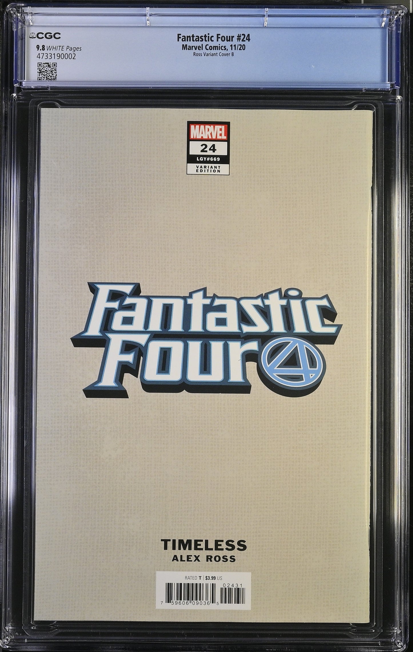FANTASTIC FOUR (6TH SERIES) #24/B CGC 9.8 NM/MT Alex Ross Timeless INVISIBLE WOMAN