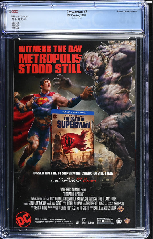 CATWOMAN (2018) # 2 CGC 9.8 NM/MT Stanley "Artgerm" Lau Variant