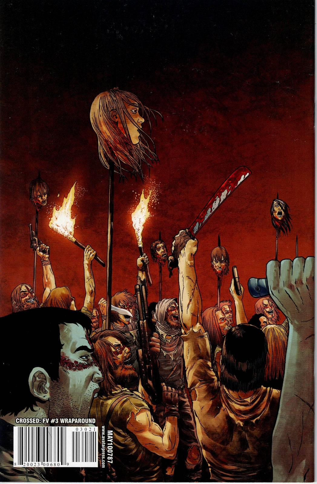 CROSSED FAMILY VALUES # 3/B VF Jacen Burrows Wraparound Cover Variant