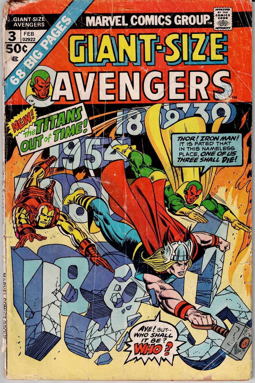 GIANT-SIZE AVENGERS (1ST SERIES) # 3 FA