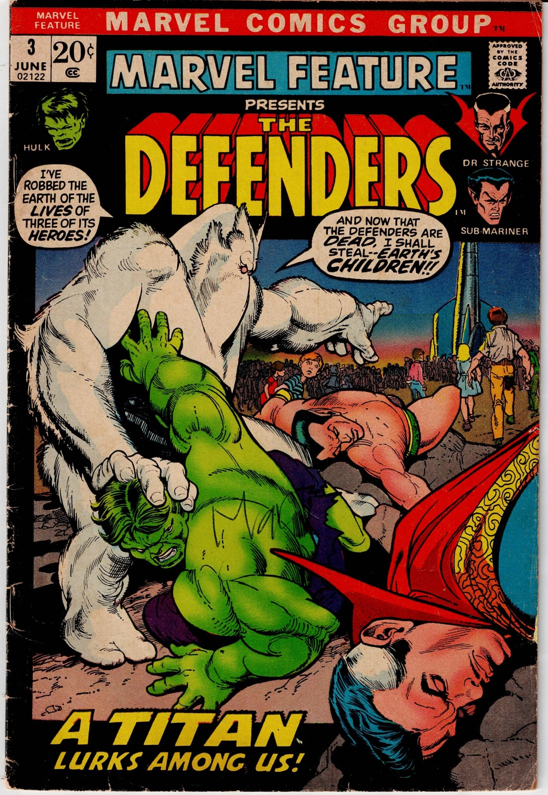 MARVEL FEATURE (1ST SERIES) # 3 FR/GD Presents The Defenders