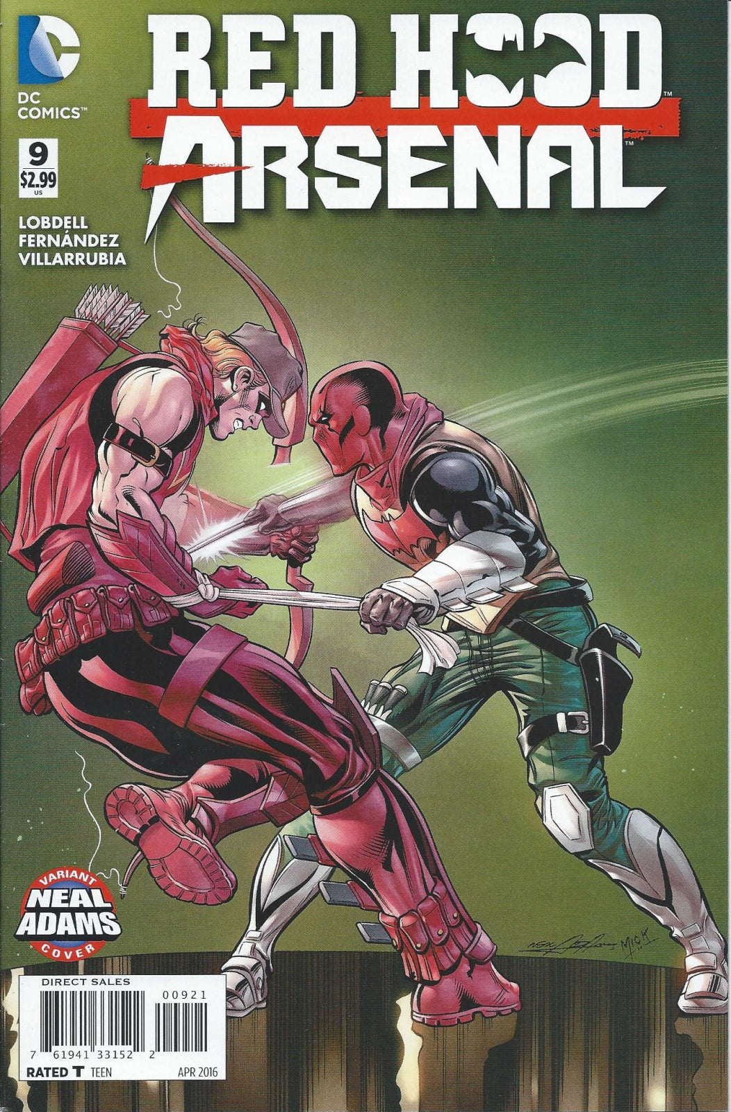 RED HOOD / ARSENAL # 9 NM Neal Adams Variant