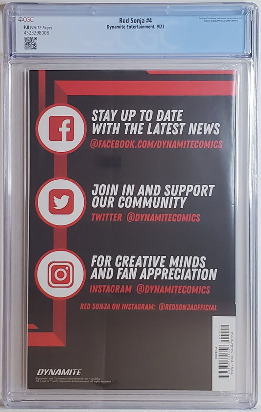 RED SONJA (VOL. 7) # 4 CGC 9.8 NM/MT Cover A by Lucio Parrillo