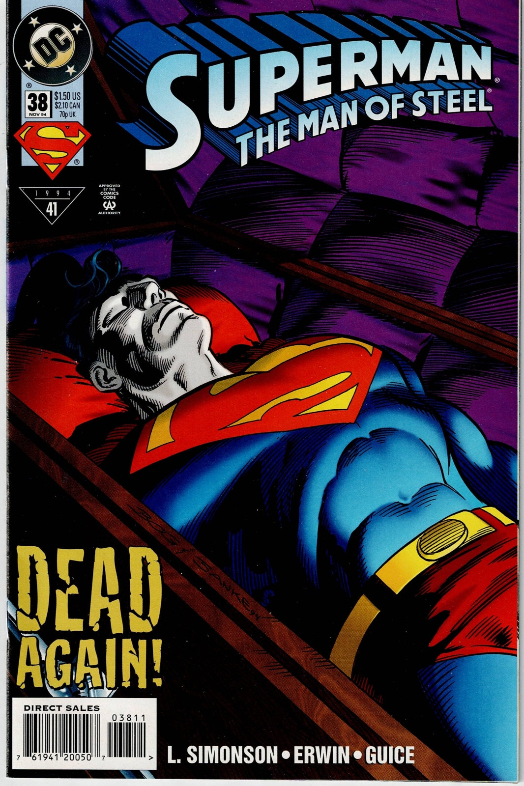 SUPERMAN: THE MAN OF STEEL # 38 FN/VF