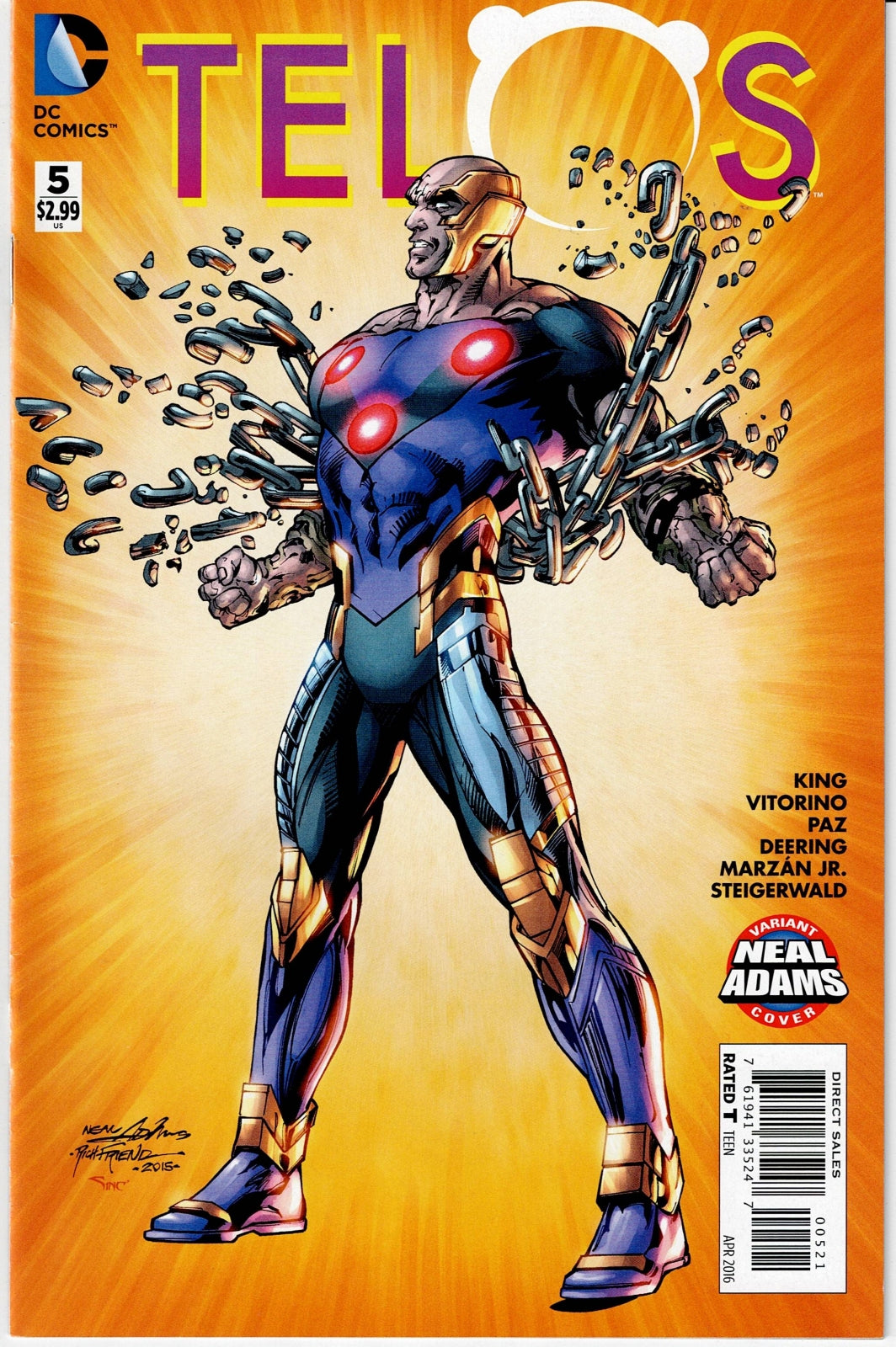TELOS # 5 VF/NM Neal Adams Variant