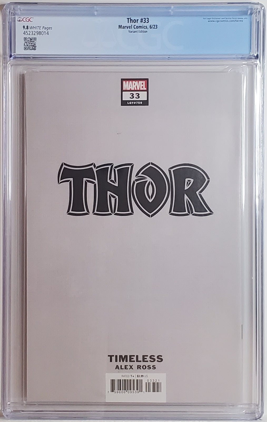 THOR (6TH SERIES) #33 CGC 9.8 NM/MT Alex Ross Timeless Loki