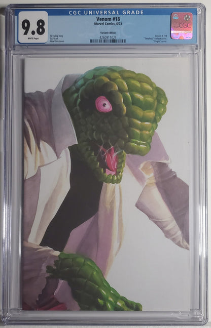 VENOM (5TH SERIES) #18 CGC 9.8 NM/MT Alex Ross Timeless Lizard