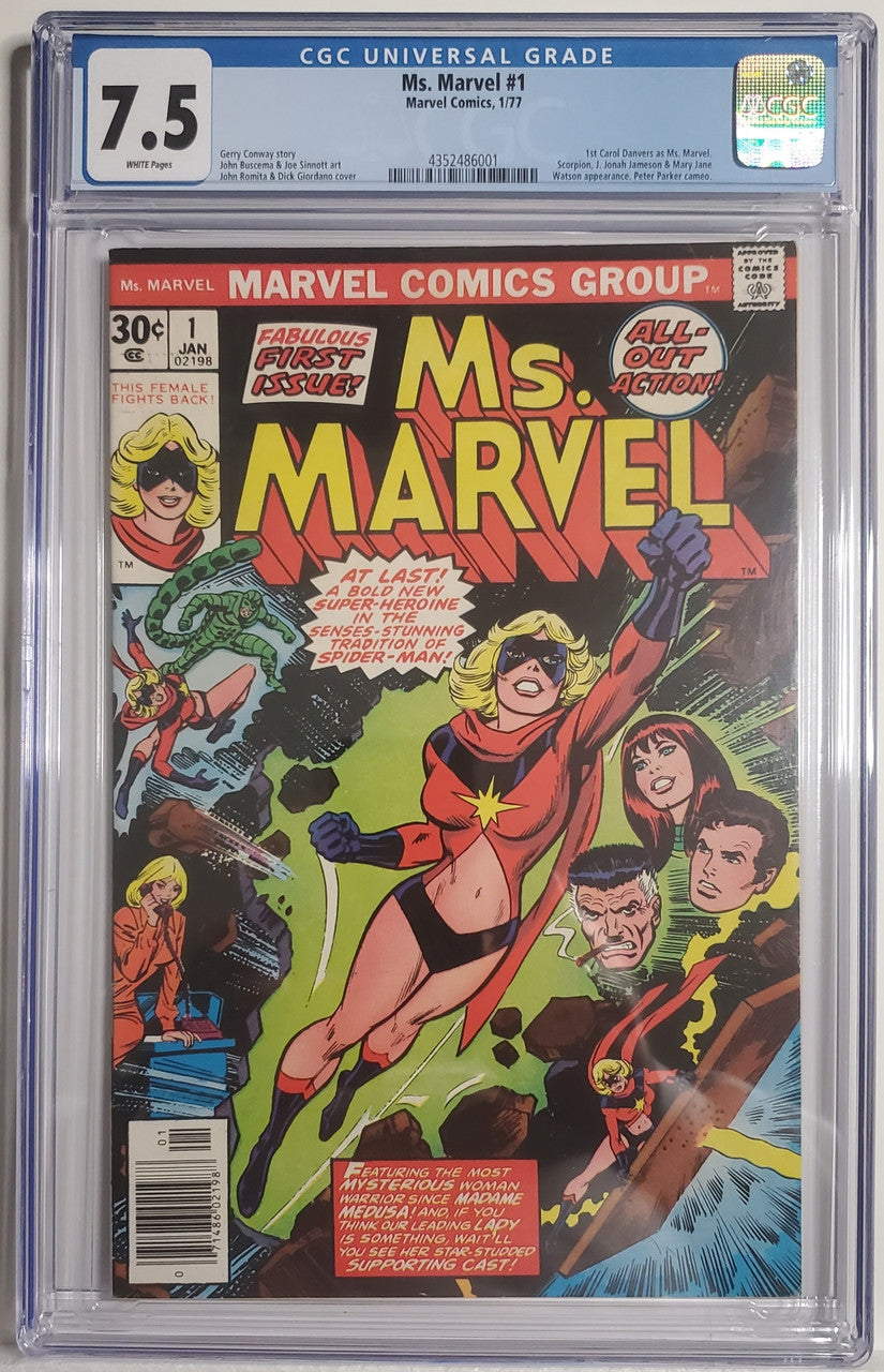 MS. MARVEL (1ST SERIES) # 1 CGC 7.5 VF- 1st Carol Danvers as Ms. Marvel