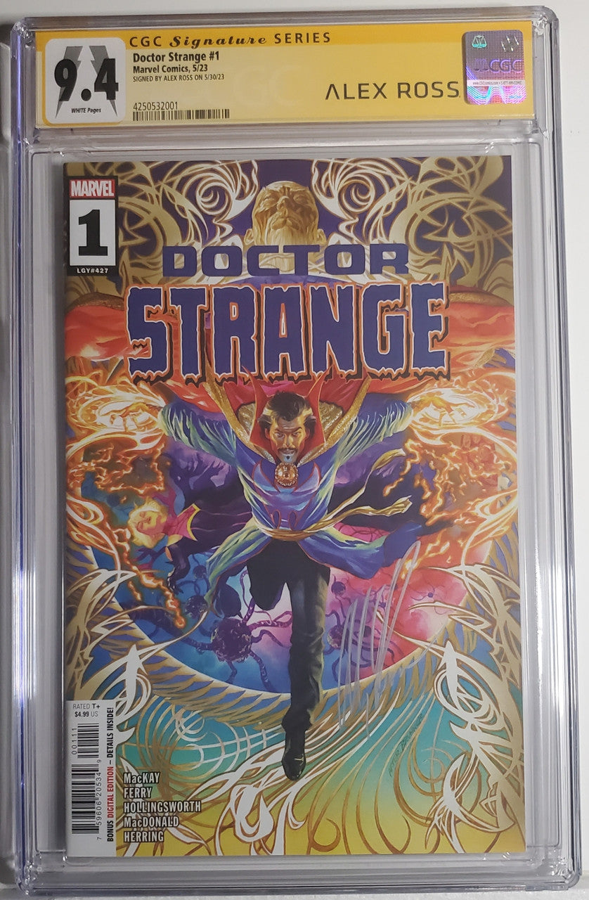 DOCTOR STRANGE (7TH SERIES) # 1 CGC SS 9.4 NM Signed by Alex Ross| Custom Label