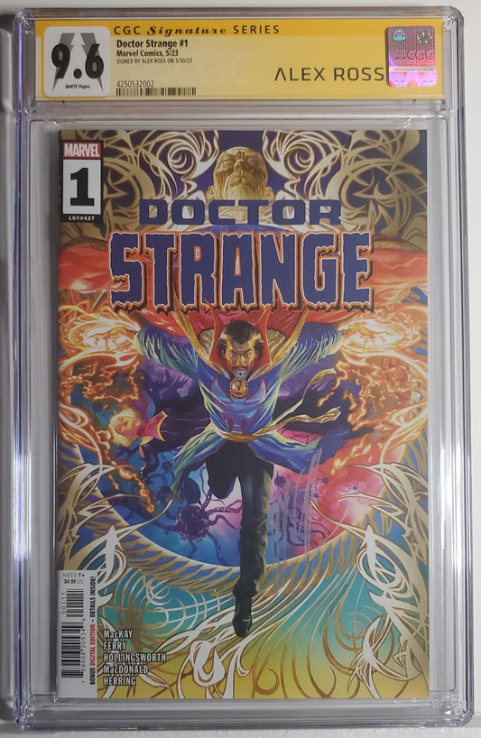 DOCTOR STRANGE (7TH SERIES) # 1 CGC SS 9.6 NM+ Signed by Alex Ross| Custom Label