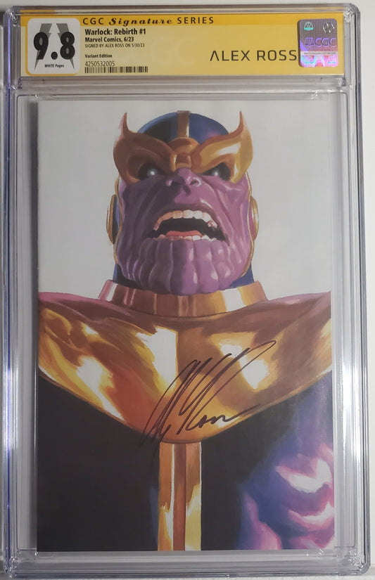 WARLOCK: REBIRTH # 1 CGC SS 9.8 NM/MT Signed by Alex Ross| Custom Label