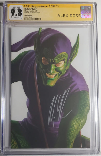 HALLOWS' EVE # 1 CGC SS 9.8 NM/MT Signed by Alex Ross| Custom Label