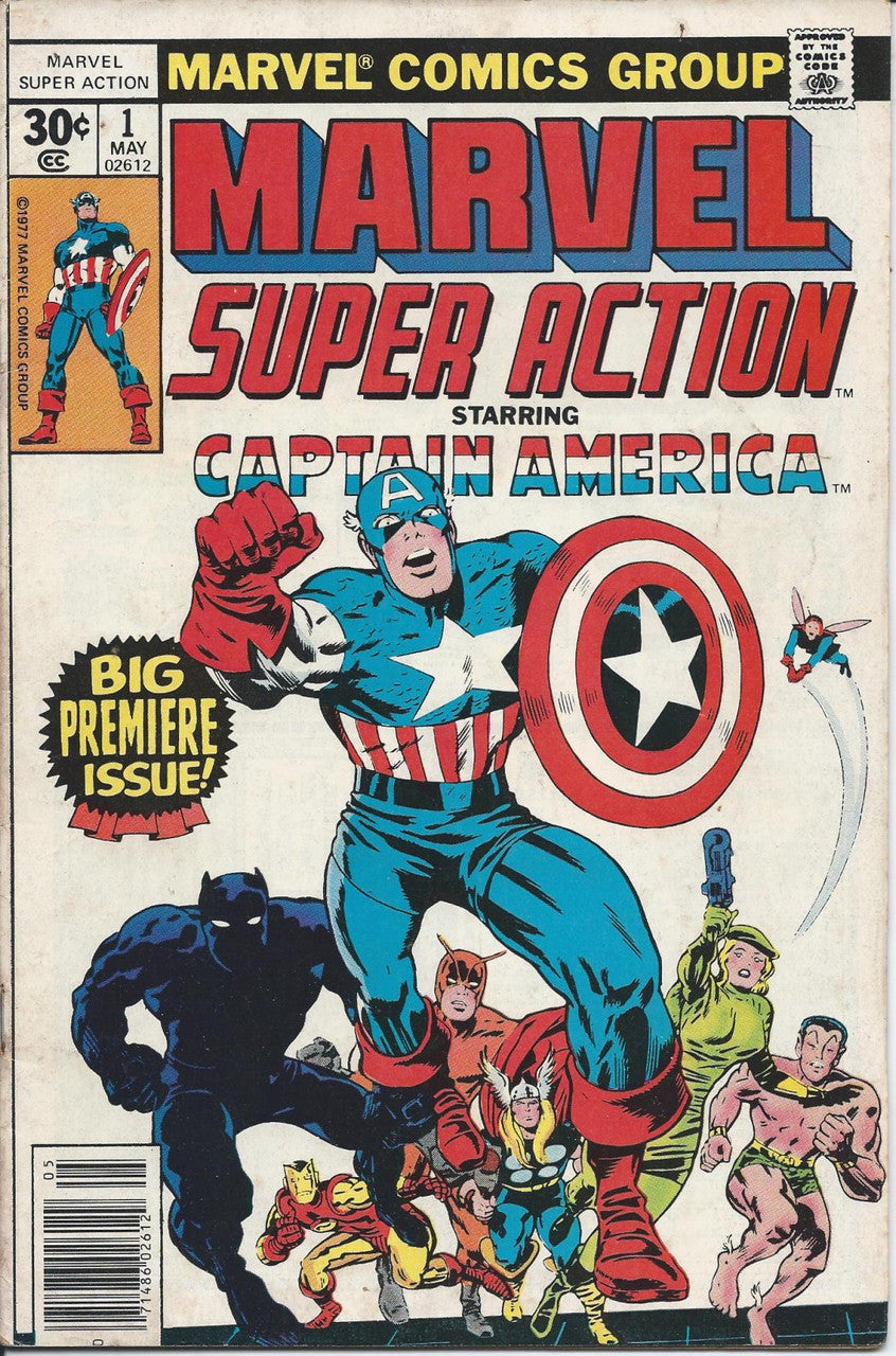 MARVEL SUPER ACTION (1ST SERIES) # 1 VG/FN Starring Captain America