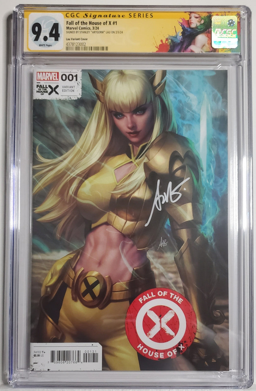 FALL OF THE HOUSE OF X # 1 CGC SS 9.4 NM Signed by Stanley "Artgerm" Lau | Magik