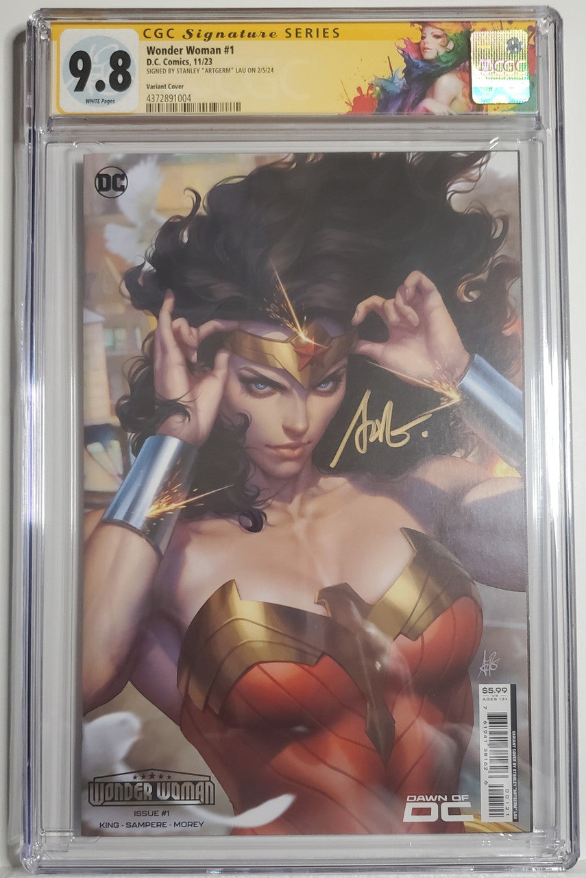 WONDER WOMAN (6TH SERIES) # 1 CGC SS 9.8 NM/MT Signed by Stanley "Artgerm" Lau