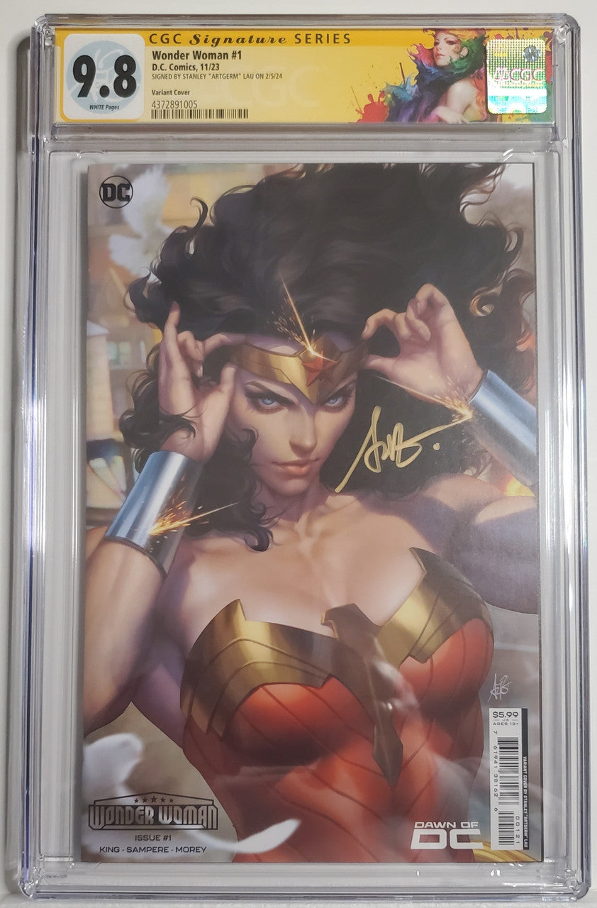 WONDER WOMAN (6TH SERIES) # 1 CGC SS 9.8 NM/MT Signed by Stanley "Artgerm" Lau