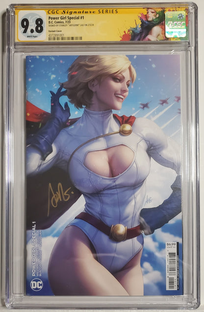 POWER GIRL SPECIAL # 1 CGC SS 9.8 NM/MT Signed by Stanley "Artgerm" Lau