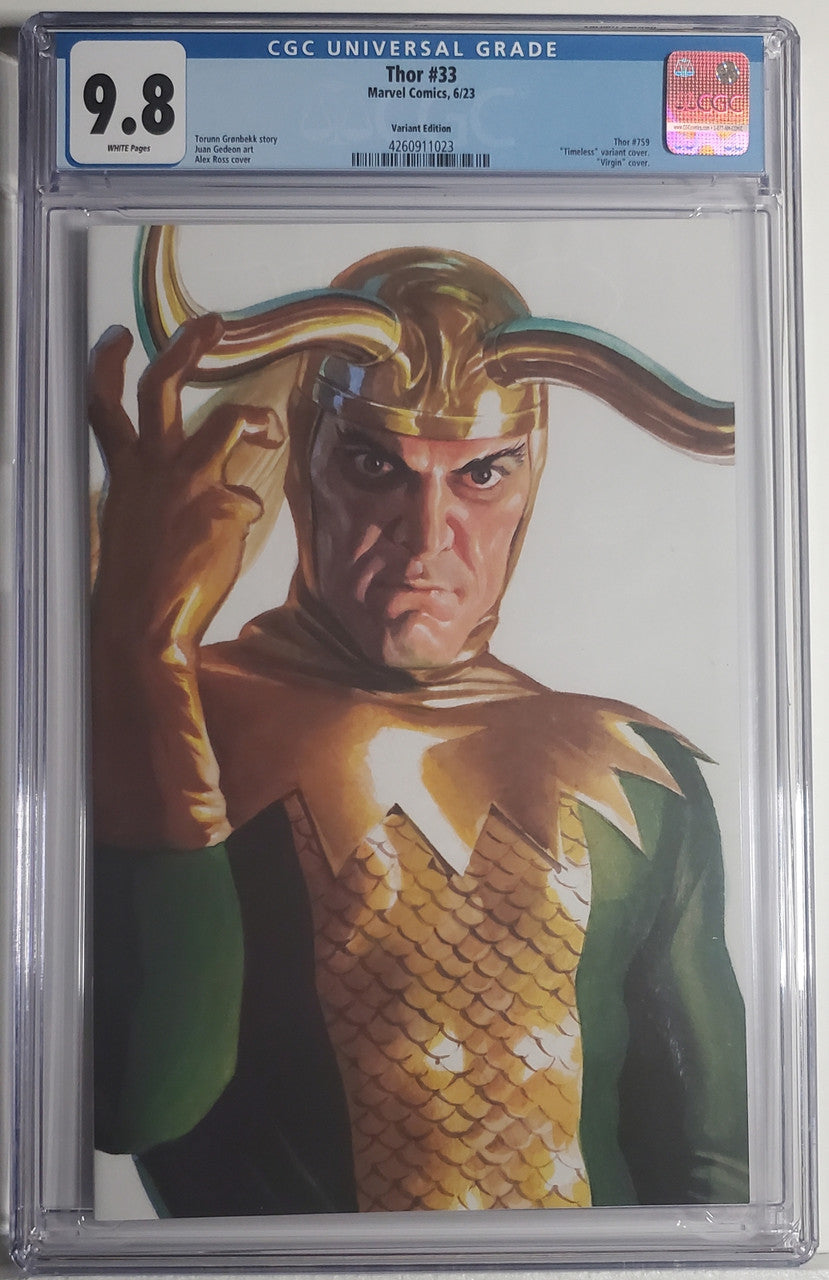 THOR (6TH SERIES) #33 CGC 9.8 NM/MT Alex Ross Timeless Loki