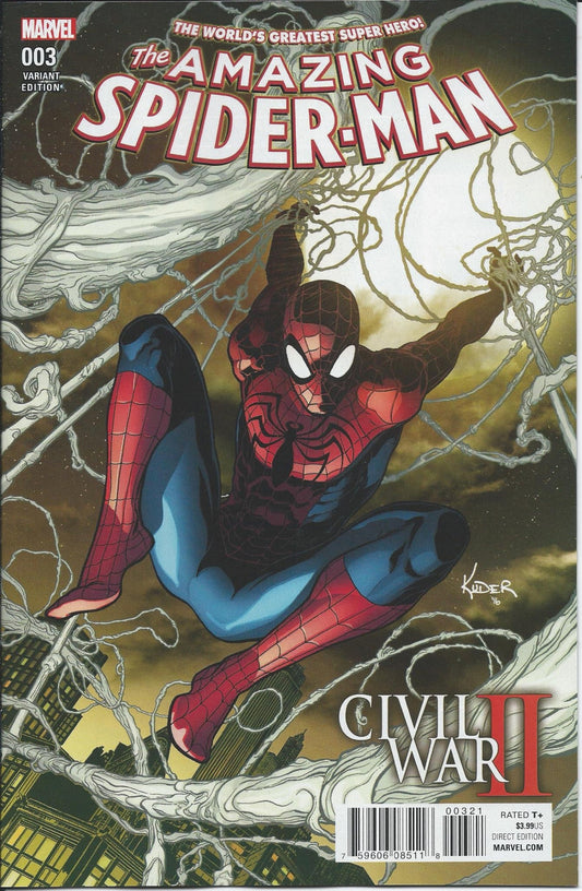 CIVIL WAR II: AMAZING SPIDER-MAN # 3 NM Aaron Kuder Variant Cover