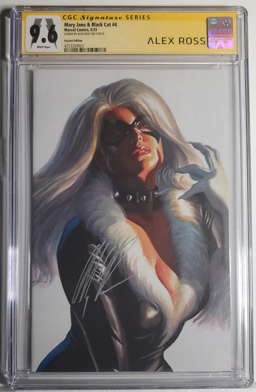 MARY JANE & BLACK CAT # 4 CGC SS 9.6 NM+ Signed by Alex Ross| Custom Label