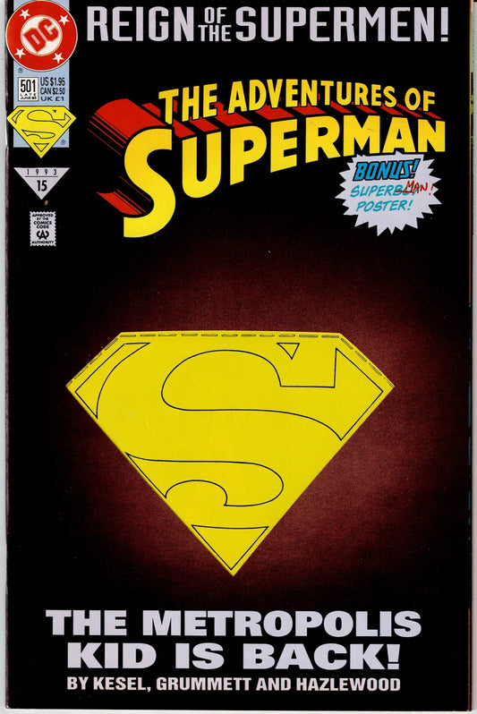 ADVENTURES OF SUPERMAN (1ST SERIES) #501 NM Die-Cut Cover Variant