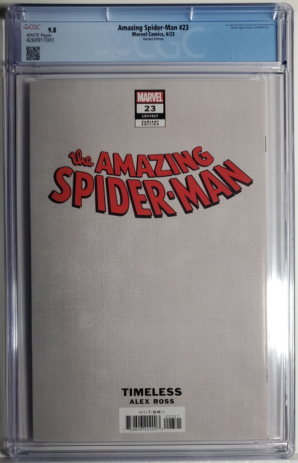 AMAZING SPIDER-MAN (6TH SERIES) #23 CGC 9.8 NM/MT Alex Ross Timeless Mysterio