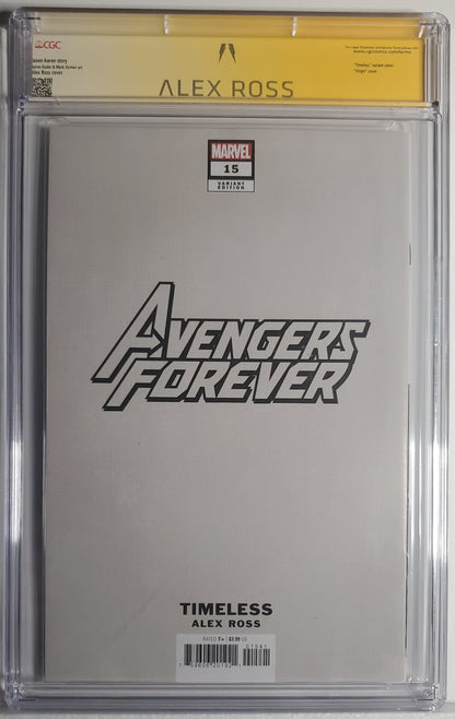 AVENGERS FOREVER (2ND SERIES) #15 CGC SS 9.6 NM+ Signed by Alex Ross Timeless Kang