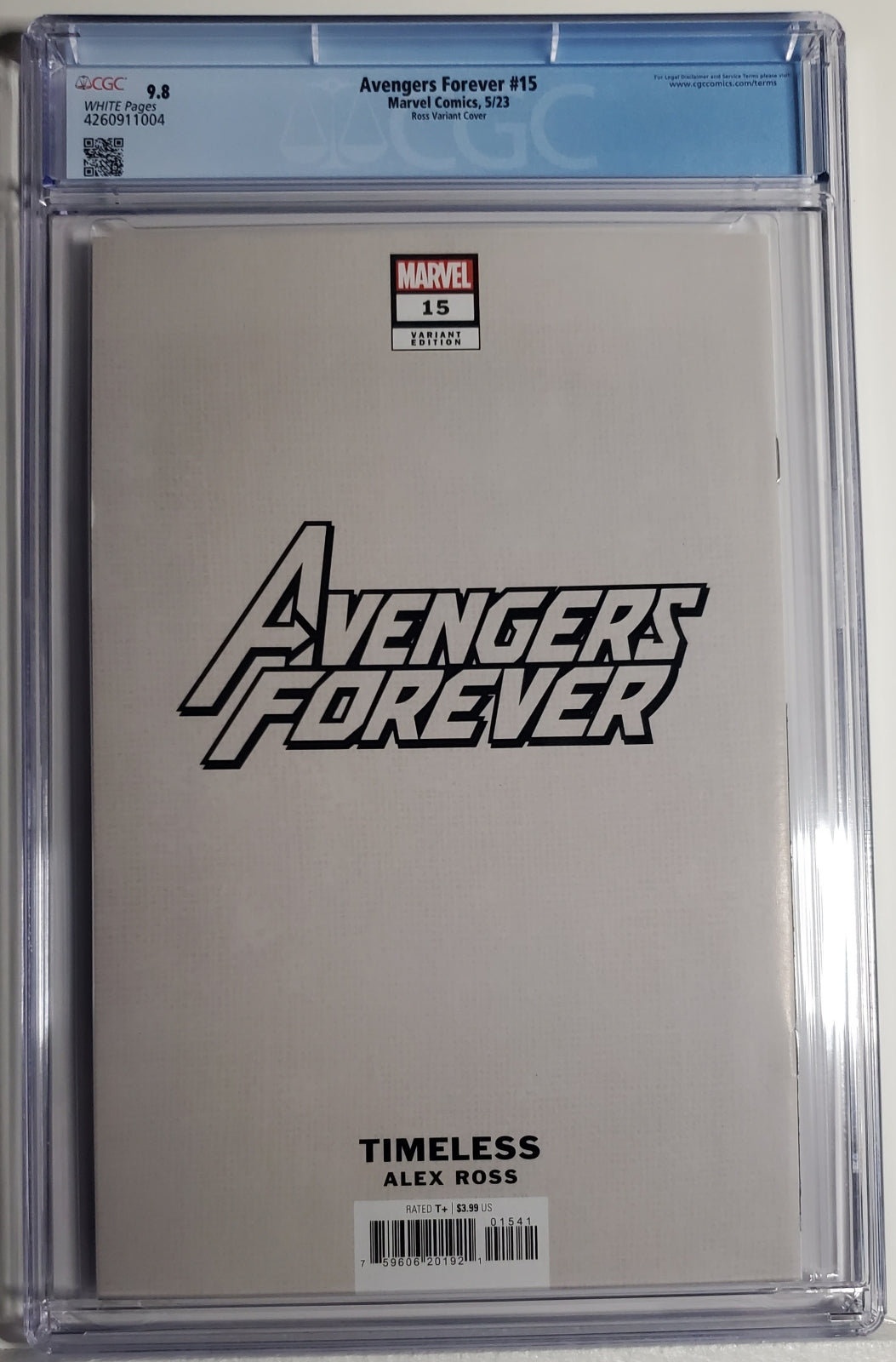 AVENGERS FOREVER (2ND SERIES) #15 CGC 9.8 NM/MT Alex Ross Timeless Kang