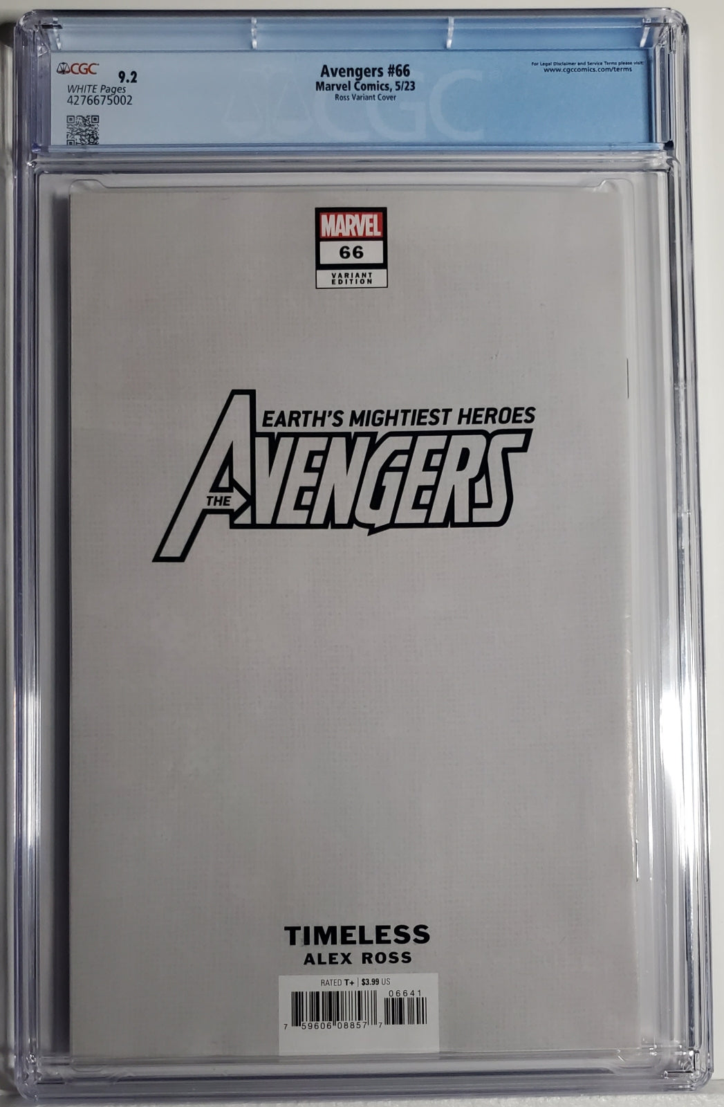 AVENGERS (8TH SERIES) #66 CGC 9.2 NM- Alex Ross Timeless Ultron