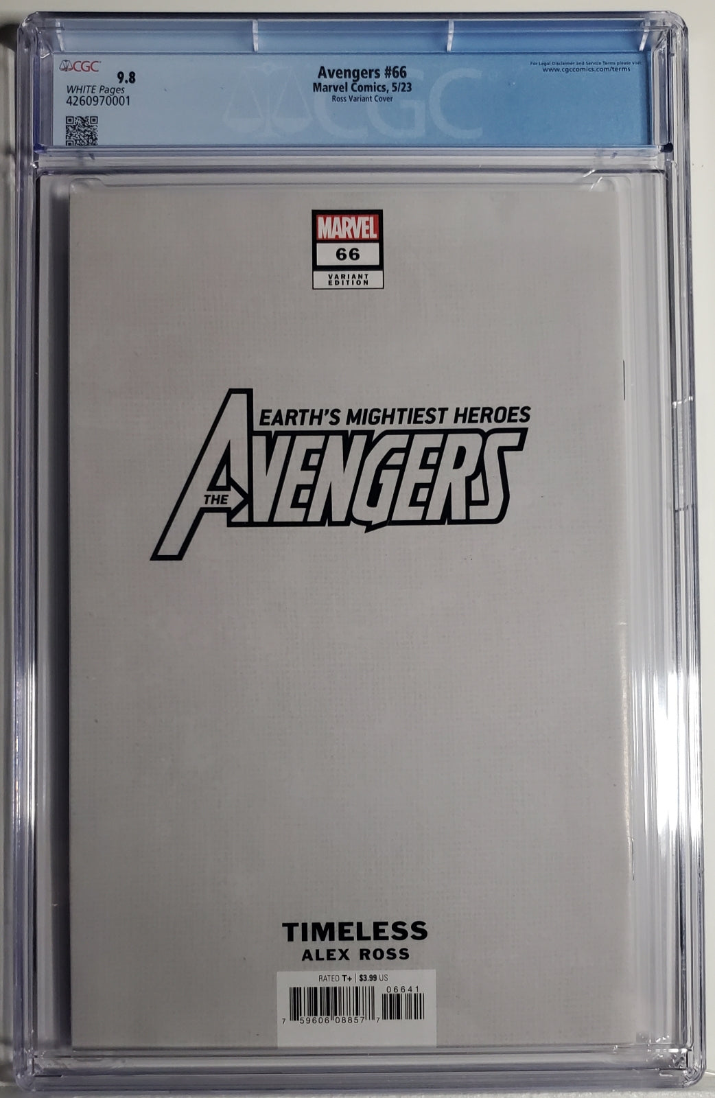 AVENGERS (8TH SERIES) #66 CGC 9.8 NM/MT Alex Ross Timeless Ultron