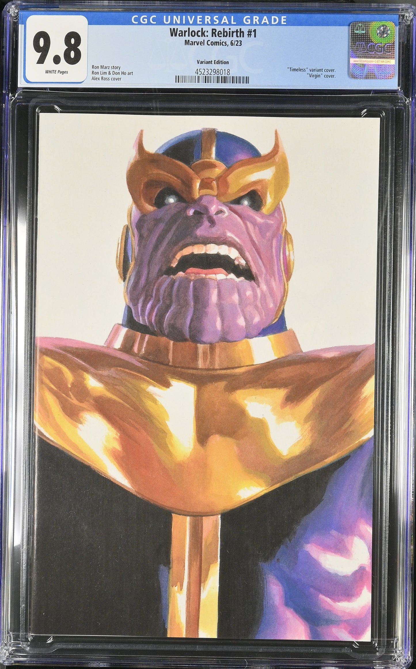 WARLOCK: REBIRTH # 1 CGC 9.8 NM/MT Alex Ross Timeless Thanos 8018