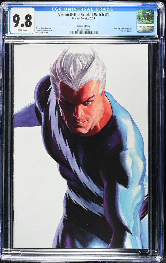 VISION & THE SCARLET WITCH (3RD SERIES) # 1 CGC 9.8 NM/MT Alex Ross Timeless QUICKSILVER