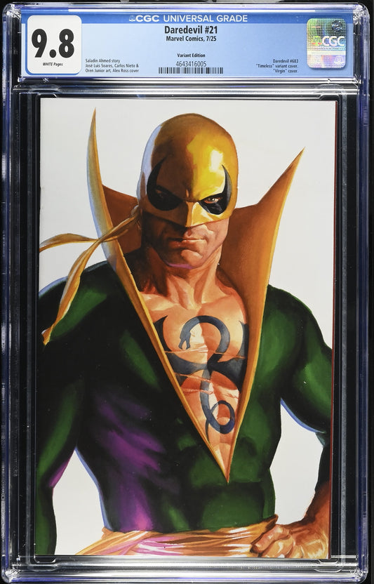 DAREDEVIL (8TH SERIES) #21 CGC 9.8 NM/MT Alex Ross Timeless IRON FIST