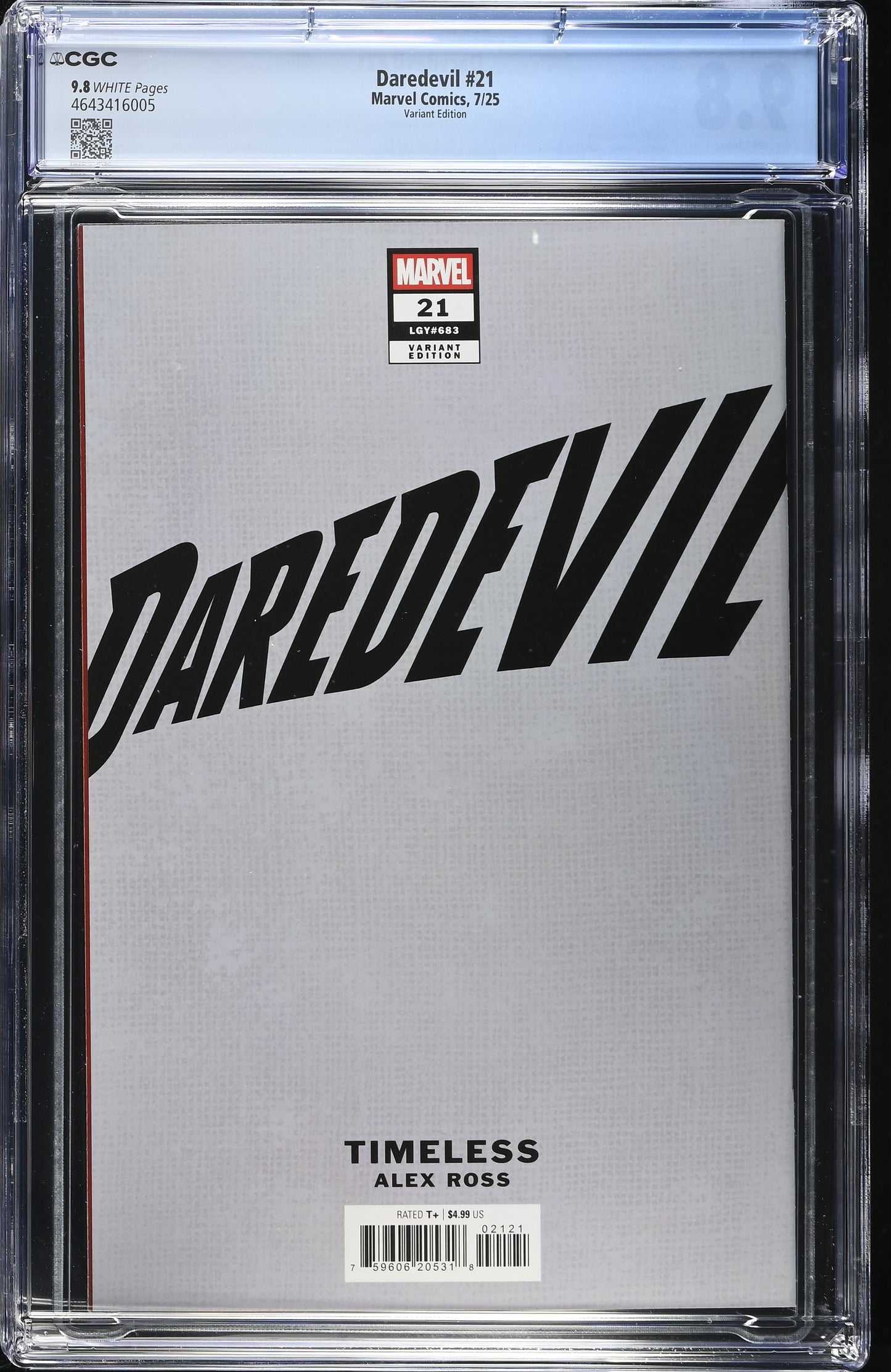 DAREDEVIL (8TH SERIES) #21 CGC 9.8 NM/MT Alex Ross Timeless IRON FIST