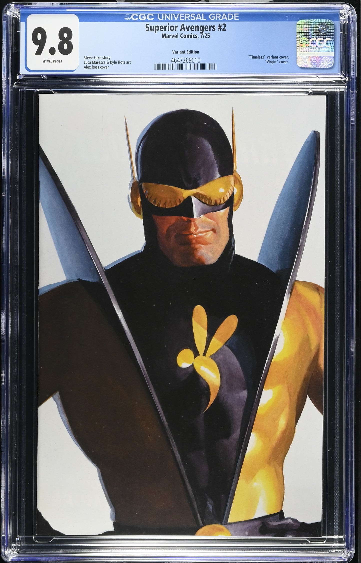 SUPERIOR AVENGERS # 2 CGC 9.8 NM/MT Alex Ross Timeless YELLOWJACKET