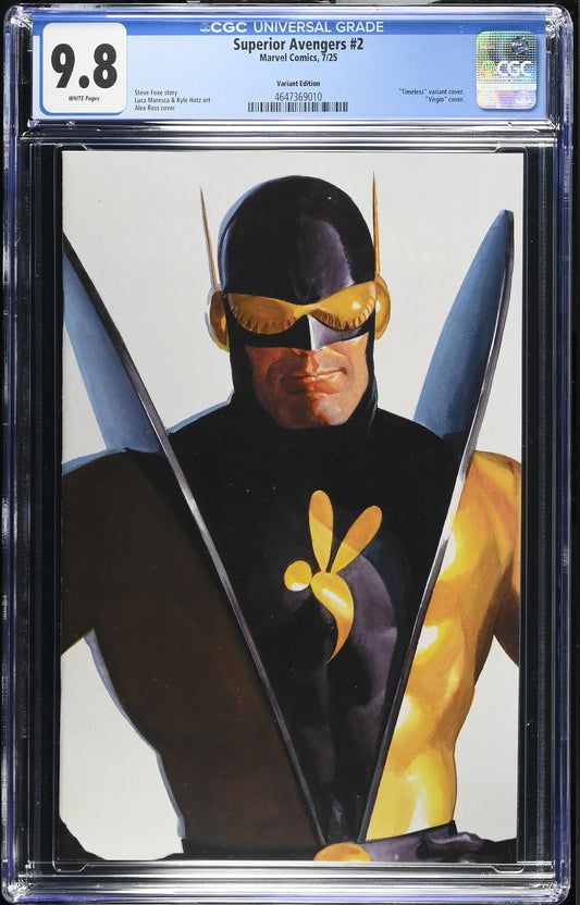 SUPERIOR AVENGERS # 2 CGC 9.8 NM/MT Alex Ross Timeless YELLOWJACKET