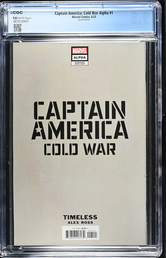 CAPTAIN AMERICA: COLD WAR ALPHA #1 CGC 9.8 NM/MT Alex Ross Timeless ZEMO
