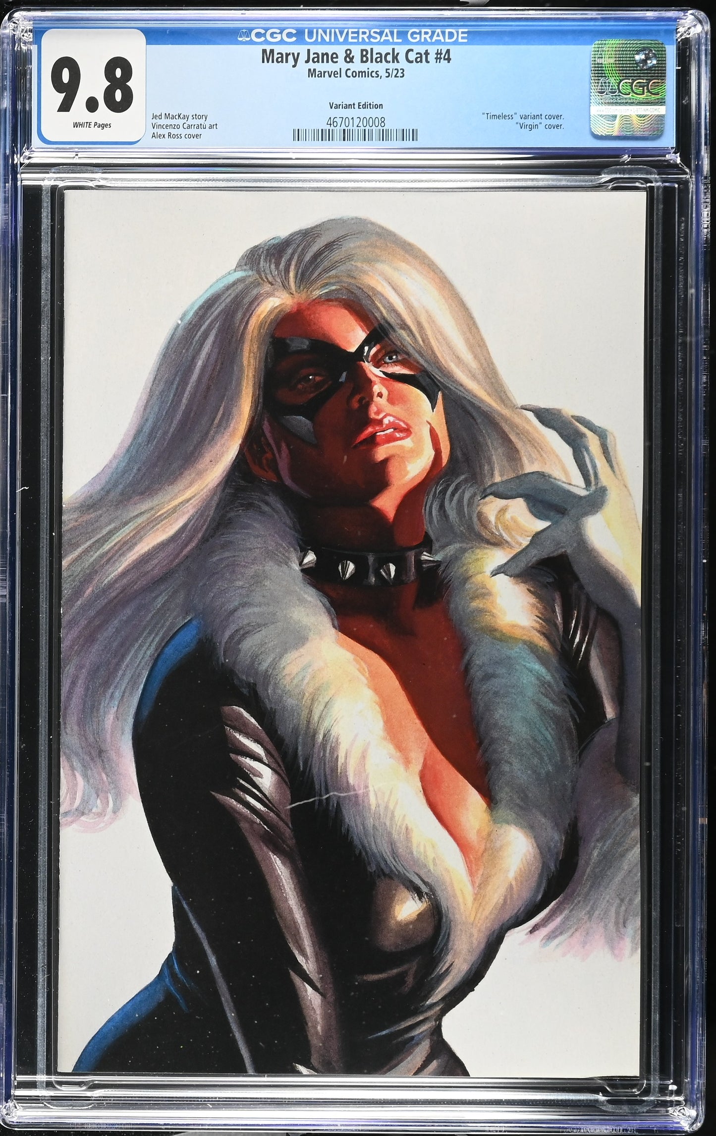 MARY JANE & BLACK CAT # 4 CGC 9.8 NM/MT Alex Ross Timeless BLACK CAT