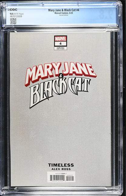 MARY JANE & BLACK CAT # 4 CGC 9.8 NM/MT Alex Ross Timeless BLACK CAT