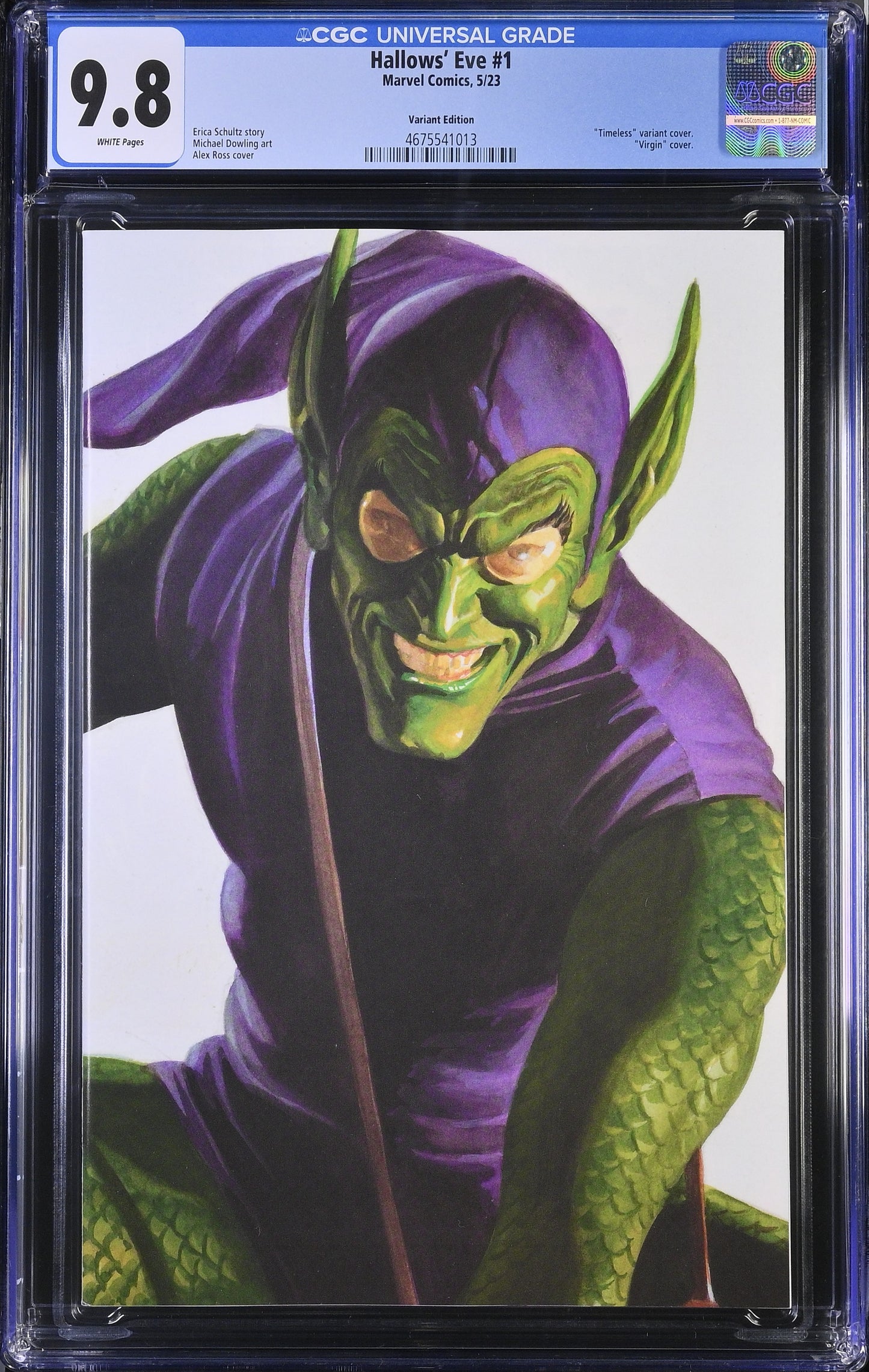 HALLOWS' EVE # 1 CGC 9.8 NM/MT Alex Ross Timeless GREEN GOBLIN
