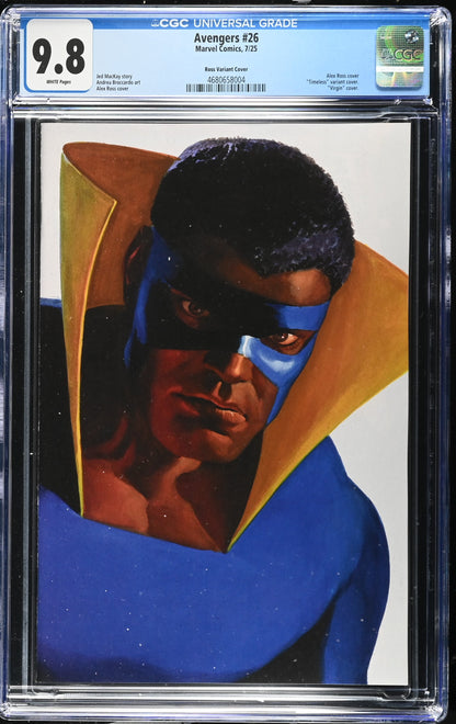 AVENGERS (9TH SERIES) #26 CGC 9.8 NM/MT Alex Ross Timeless BLACK GOLIATH Virgin Variant