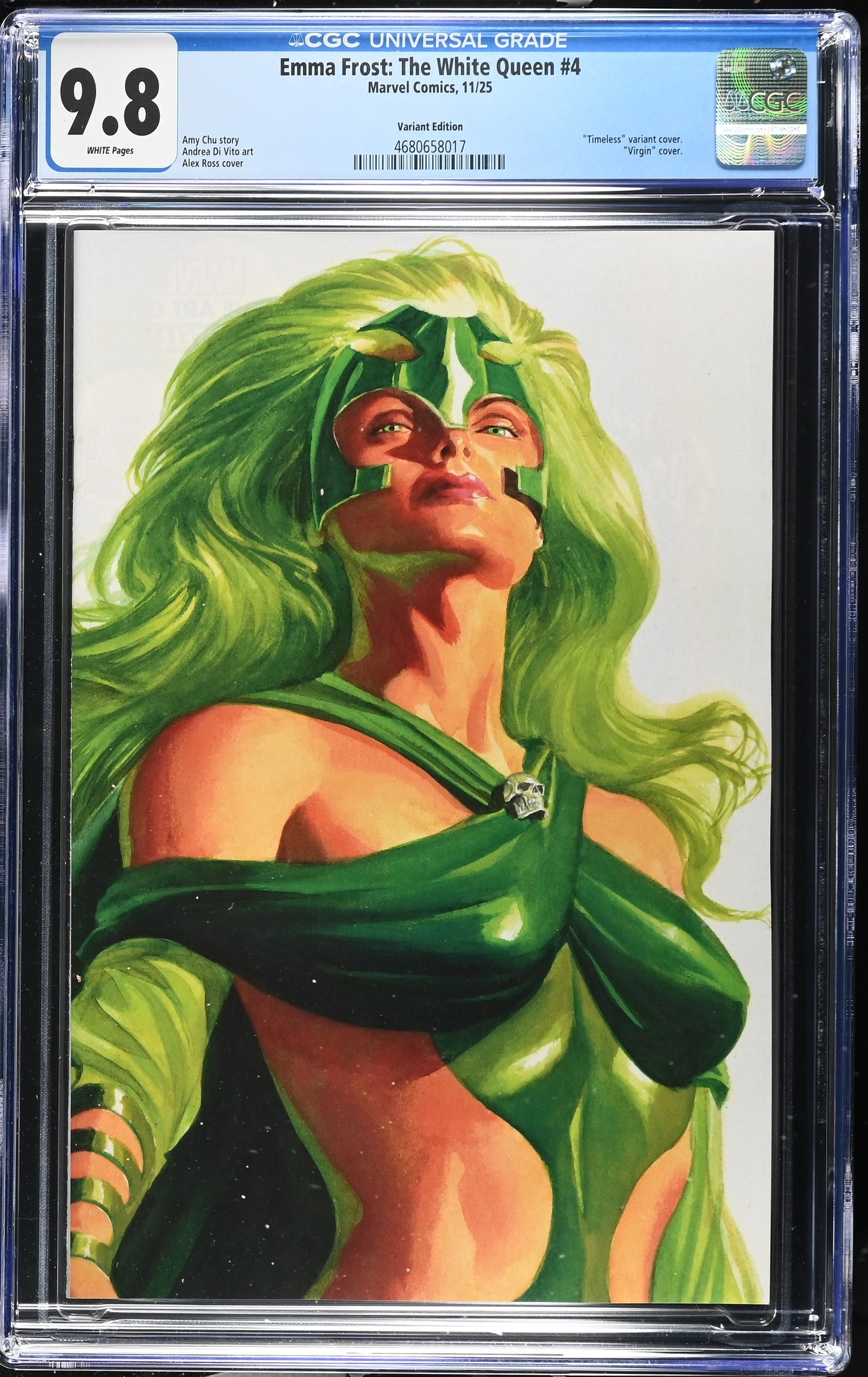 EMMA FROST: THE WHITE QUEEN #4 CGC 9.8 NM/MT Alex Ross Timeless POLARIS Virgin Variant