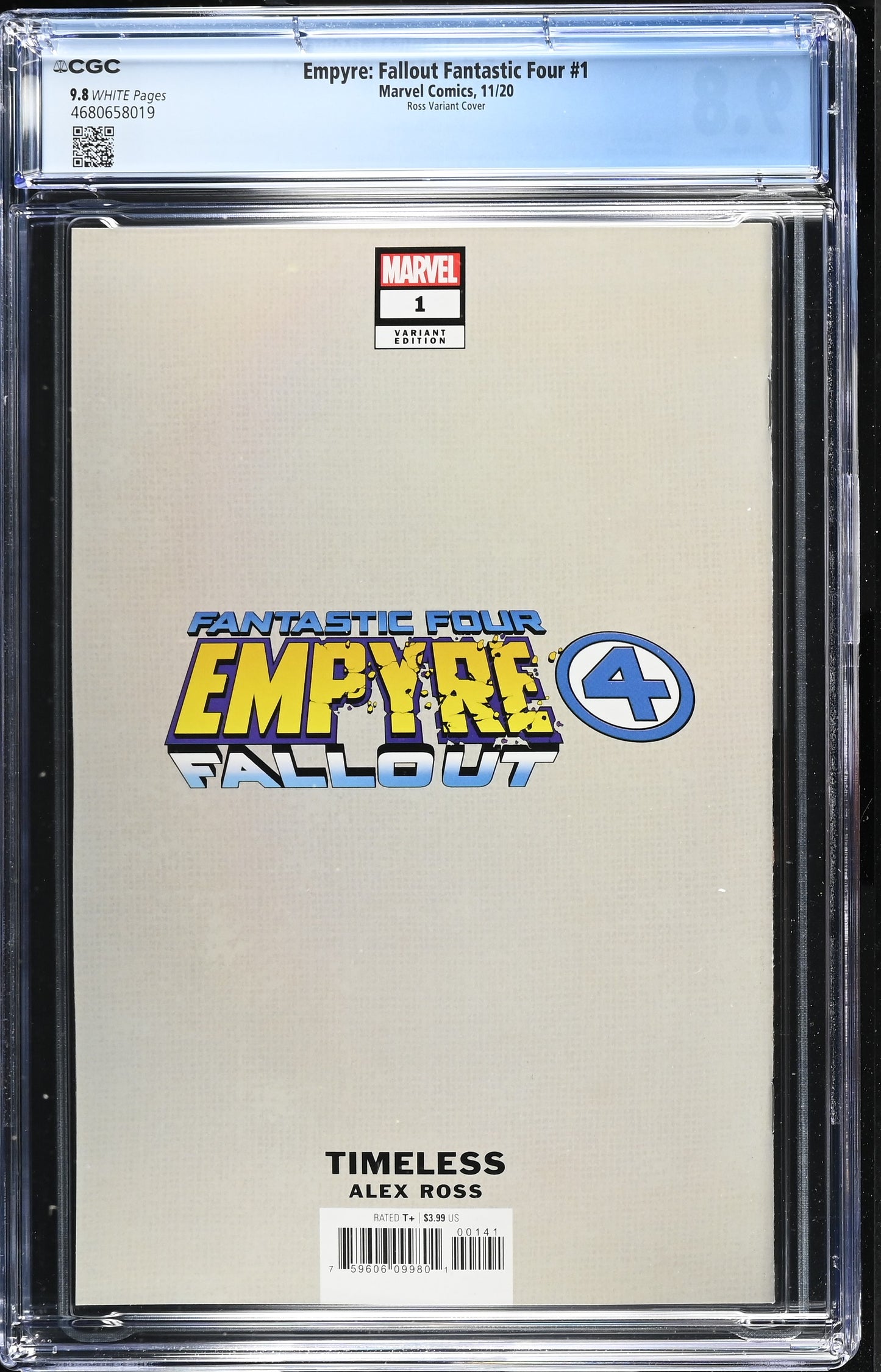 EMPYRE: FALLOUT FANTASTIC FOUR # 1 CGC 9.8 NM/MT Alex Ross Timeless SUB-MARINER Virgin Variant