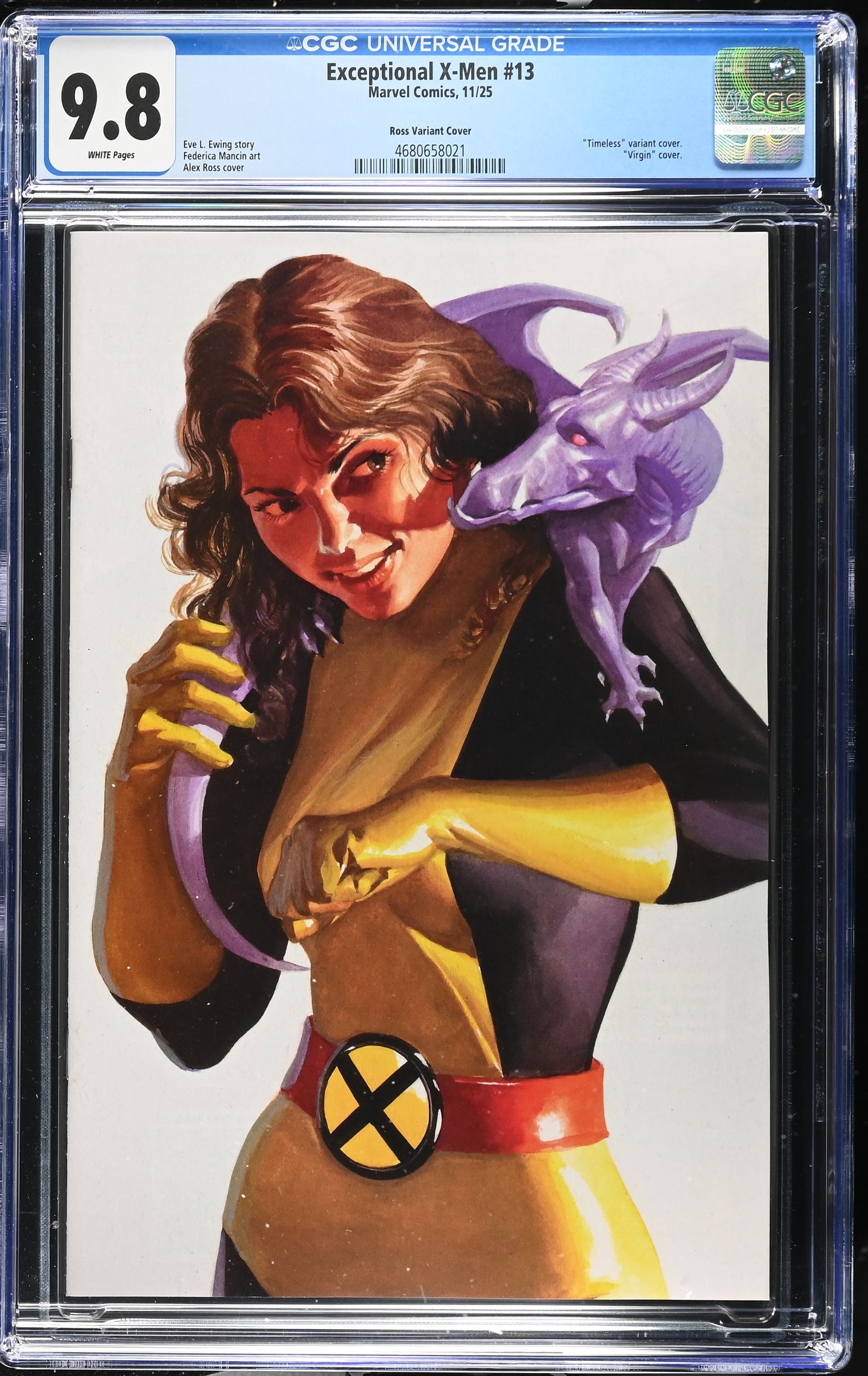 EXCEPTIONAL X-MEN #13 CGC 9.8 NM/MT Alex Ross Timeless KITTY PRYDE - SHADOWCAT Virgin Variant