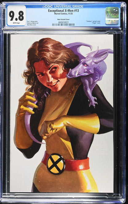 EXCEPTIONAL X-MEN #13 CGC 9.8 NM/MT Alex Ross Timeless KITTY PRYDE - SHADOWCAT Virgin Variant