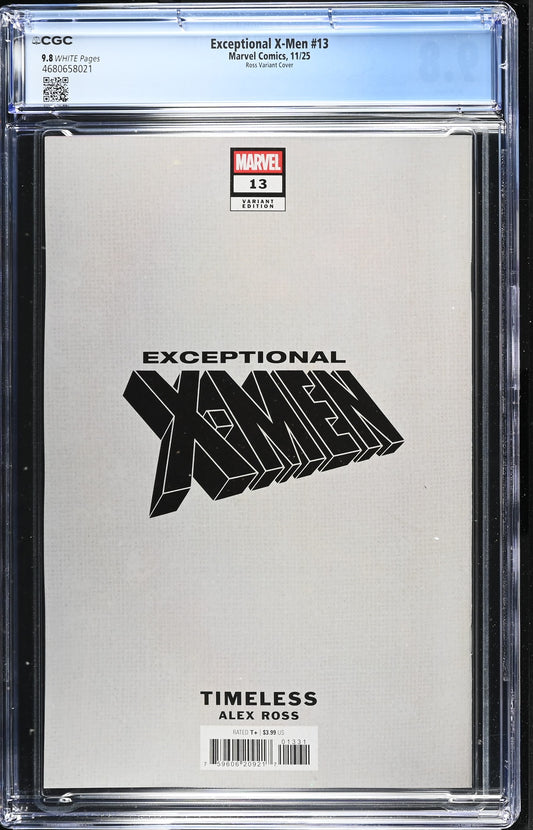 EXCEPTIONAL X-MEN #13 CGC 9.8 NM/MT Alex Ross Timeless KITTY PRYDE - SHADOWCAT Virgin Variant